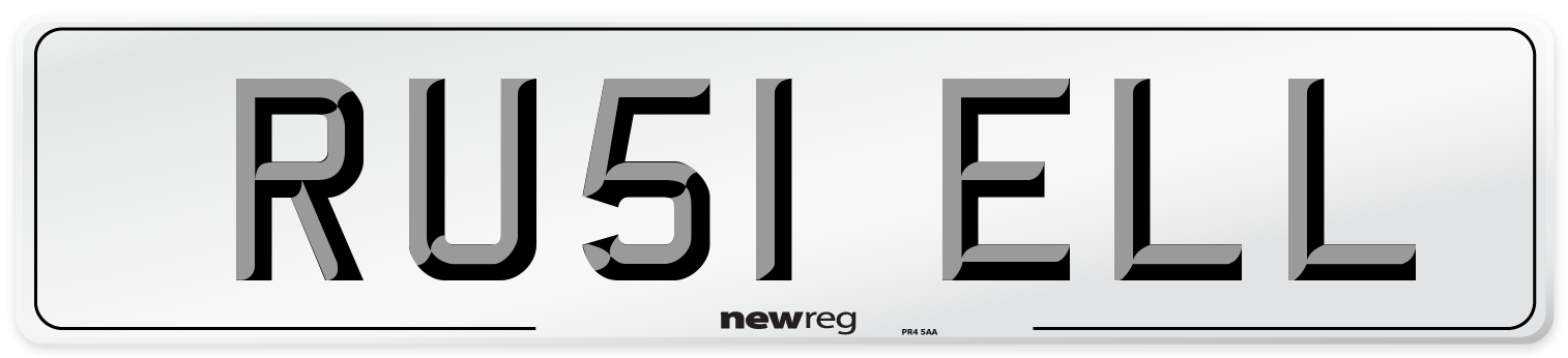 RU51 ELL Number Plate from New Reg